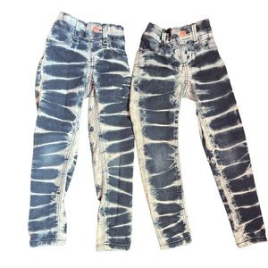 2 pairs (twin set) Wonder Nation 4/5 jeggings stone washed 80 - 90’s look.